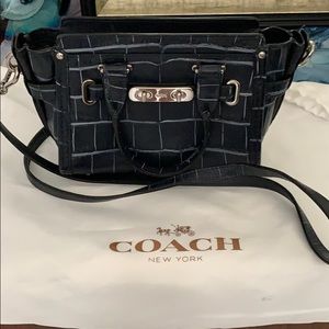 Authentic Coach Blue Leather handbag